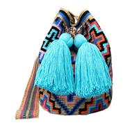 LARGE wayuu bag mochila for women, original bolsa tejida colombiana authentic crochet pattern Gift from Colombia