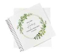 Large Wedding Memories Photo Album Scrapbook Guest Book Boxed With Eucalyptus Wreath