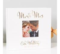 Large Wedding Photo Album Holding 50 6" x 8" Photographs Mr & Mrs Our Wedding Memories