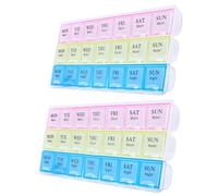 Large Weekly Pill Organizer 3X A Day, Moisture-Proof 7 Day Pill Box