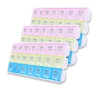 Large Weekly Pill Organizer 3X A Day, Moisture-Proof 7 Day Pill Box (3Pack)