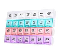 Large Weekly Pill Organizer 4 Times A Day, Moisture-Proof 7 Day Pill Box,Daily Pill Organizer,Travel Pill Cases Portable for Pills Vitamin Fish Oil Supplements