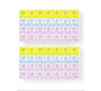 Large Weekly Pill Organizer 4 Times A Day,Pill Container, Moisture-Proof 7 Day Pill Box, Travel Pill Cases Portable for Pills Vitamin Fish Oil Supplements (2pack)