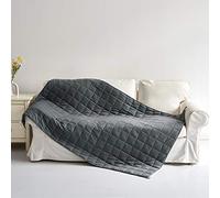Large Weighted Blanket for Adults | Sensory Calming Heavy Blanket for Improved Sleep | Oeko-Tex Certified 100% Cotton Material | For Individual or Couples (Grey, 180 cm x 200 cm 11 kg (24 lb))