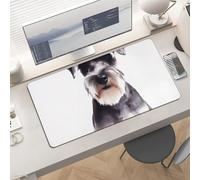 Large Well-Behaved Schnauzer Desk Mat 24x12 Inch Waterproof Non-Slip Rubber Desk Pad for Office Home Gaming Remote Work Foldable Portable Mousepad for Keyboard Laptop Desktop Accessories