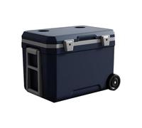 Large Wheeled Insulated Cooler Box - With Wheels, Handles & Drain | PU Foam Insulation, Stays Cool for Days | Ideal for Travel, Car, Camping & Outdoor Use(Navy blue,70L)
