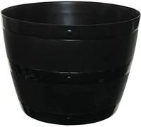 Large Whisky Barrel Wood Grain Effect Outdoor Plastic Garden Planter Plant Pot Flower Container Contemporary Display Patio Driveway Garden Plants ( SIZE 50CM ) (1)