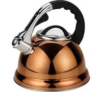 Large Whistling Kettle stainless steel 3.5Ltr copper gas electric hob wood stove