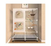 Large White Bird Cage 3-Tier Wire Parrot Cage with Wheels and Tray Jaula Para Pájaros for Parakeets, Lovebirds, Cockatiels, Finches