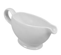 Large White Ceramic Gravy Boat, 400ml Boat Shaped Sauce Pitcher | Home and Restaurant Dining Use, Stain Resistant Finish, Comfortable Grip, Easy Pouring, Unique Design