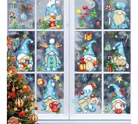 Large White Christmas Tree Reindeer Door Cover Window Stickers Removable Murals Christmas Snowflakes Window Stickers Clings Christmas Home Store Shop Decorations Window