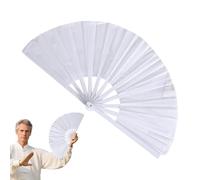 Large White Folding Fans - White Fan | Portable Folding Fans | Dance Fan For Choreography | Lightweight and Dance Accessories for Decoration