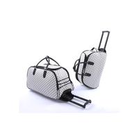 (Large White) Hampton&Stewart Ladies Travel Holdall Bag With Wheels