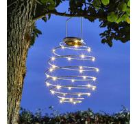 Large White Hanging Solar Powered Lantern Marco Paul White One Size