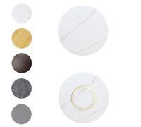 Large White Marble Lazy Susan Turntable - Elegant Round Serving Tray for Dining Table Centerpiece Perfect for Easy Serving Entertaining & Sharing with Family and Friends