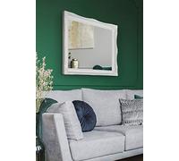 Large White Mirror Classic Ornate Style 26" X 22"