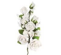 Large White Rose Sugar Flower Anniversary Wedding Cake Spray Topper Bridal