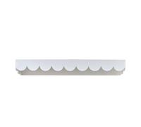 Large White Scalloped Wall Storage Shelf - 61cm Melody Maison White One Size