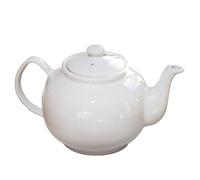 Large White Teapot 1.5 Litre 10 Cup Fine Stoneware Tea Coffee Serving Pourer Pot