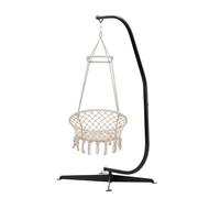 (Large White With Stand) Living and Home Hanging Chair
