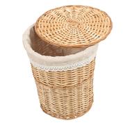 Large Wicker Laundry Basket with Lid, Odour-Blocking Storage for Home | Woven Craftsmanship, Spacious Capacity, Simple Elegant Style, for Hotels, Hot Pot Shops, Dirty Clothes and Sundries