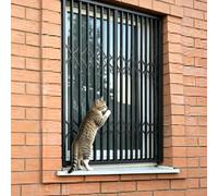 Large Window Security Bars Exterior with Lock, Expandable Sliding Door Rail Window Grille Balustrade, Custom Collapsible Windows Protection(W80xH150cm/32x59in)