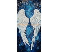 Large Wing Diamond Painting Feather Diamond Art Kits for Adults, 90x180 cm/35.4x70.9 in Canvas Diamond Painting Kits for Adults, DIY 5D Crystal Art Diamond Dots Arts and Crafts for Room Wall Decor
