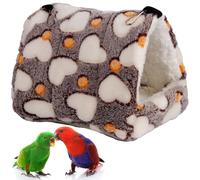Large Winter Warm Bird Nest House, Comfortable Bird Bed for Cage, Warm Plush Parrot Hanging Bed Cave Hideaway Cage Toy for Parakeet, Cockatiel, Lovebird, Budgie, Canary, Cockatoo, African
