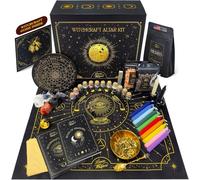 Large Witchcraft Kit 70 pcs - Premium Witch Kit for Beginners - Wiccan Supplies and Tools - Altar Supplies, Crystals, Gemstones, Herbs, Spell Candles