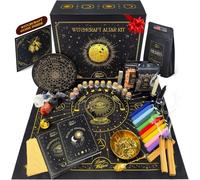 Large Witchcraft Kit 70 pcs - Premium Witch Kit for Beginners - Wiccan Supplies and Tools - Altar Supplies, Crystals, Gemstones, Herbs, Spell Candles
