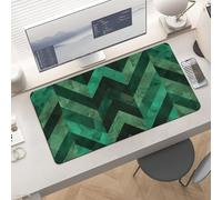 Large with Emerald Green Desk Mat 24x12 Inch Waterproof Non-Slip Rubber Desk Pad for Office Home Gaming Remote Work Foldable Portable Mousepad for Keyboard Laptop Desktop Accessories