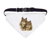 Large 'Wolf Couple' Dog/Cat/Pet Bandana (PD00064588)