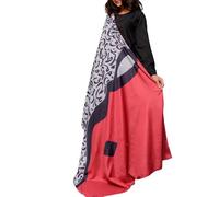 Large Women Silk Scarf Neck Scarf Elegant Urdu Calligraphy Large Shawl Satin Silk Soft Neckerchief (Patience)