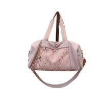 Large Women's Fitness Handbag Gym Sport Tote Bag Dry Wet Swimming Training Daypack with Shoe Pocket Travel Duffel Shoulder Bags(Pink)