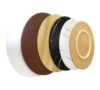 Large Wood For Kitchen Dining Table Serving Tray Round Rotating Turntable 50cm 60cm 70cm 80cm 90cm Tabletop Swivel Plate Silent Smooth Sturdy (Color : Off white, Size : 60cm/24in)