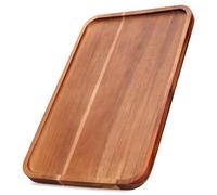 Large Wood Serving Trays Decor Long Charcuterie Cheese Boards Acacia Rectangle Wooden Platters for Food Dish Cookie Snack Appetizer Plates Rectangular Kitchen Dinner Platter Cake Dessert Plate Tray