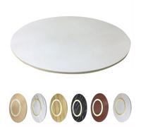 Large Wooden 360° Swivel Serving Tray Round Dining Table Turntable 30in 36in 40in Beige Perfect for Entertaining & Home Décor