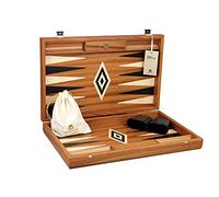 Large Wooden Championship Tournament Manopoulos Backgammon Set Mahogany 23 Inch Storage Racks Included And Backgammon Pieces
