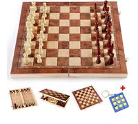Large Wooden Chess Set Folding Board 39CM SPETLEK Multi One Size