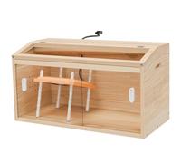 Large Wooden Chicken Brooder Box with Heating Plate Brooder Heater for Chick Brooder Indoor Accommodates Up to 15 Chicks - Ideal for Chickens Ducks Quails Hamsters Lizards（32x16x16 Inches）