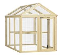 Large Wooden Chicken Run Coop Lockable Doors Mesh Wire Combinable 1-3 Chickens