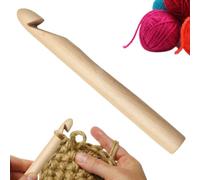 Large Wooden Crochet Hooks - 15/20/25mm Ergonomic Rosewood Needles | Chunky Yarn Crochet Hook With Case For Hands, Extra Large 8" Long Wood Needles For DIY Crafting & Bulky Projects