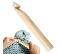 Large Wooden Crochet Hooks - 15/20/25mm Ergonomic Rosewood Needles | Chunky Yarn Crochet Hook With Case For Hands, Extra Large 8" Long Wood Needles For DIY Crafting & Bulky Projects
