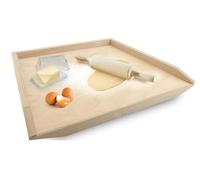 Large Wooden Dough and Cutting Board, 51x36 cm - Reversible Pastry Board with Lip for Rolling, Kneading, Baking, and Chopping - Durable Kitchen Tool for Countertops