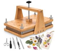 Large Wooden Flower Press Kit, Multi-Layer Stacking, Full Craft Tool Set | Presses Flowers and Leaves Flat, Balanced Pressure Design, Bookmarks Cards and Decorative Art