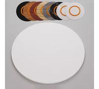 Large Wooden Lazy Susan 30in Rotating Serving Tray for Dining Table Silent Turntable Kitchen 75cm Round Plate Perfect for Entertaining White Finish