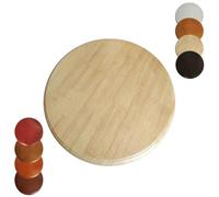 Large Wooden Lazy Susan Serving Tray2440 Inch Round Turntable for Kitchen & Dining TableRustic Log Design Perfect for Entertaining & Meal Service
