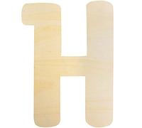 Large Wooden Letters 12 Inch, Unfinished 30cm Wooden Letter H for Crafts Children's Names Capital Alphabet 5mm Thick Wood Letters for Nursery Decor Wall Art Hanging Home Painting