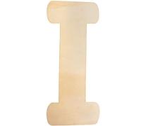 Large Wooden Letters 12 Inch, Unfinished 30cm Wooden Letter I for Crafts Children's Names Capital Alphabet 5mm Thick Wood Letters for Nursery Decor Wall Art Hanging Home Painting