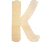 Large Wooden Letters 12 Inch, Unfinished 30cm Wooden Letter K for Crafts Children's Names Capital Alphabet 5mm Thick Wood Letters for Nursery Decor Wall Art Hanging Home Painting